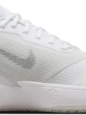 Nike Precision VI -Men's White Athletic Sneakers - Breathable Court Shoe Size 11